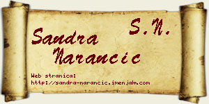 Sandra Narančić vizit kartica